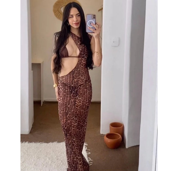 Saída de Praia Animal Print Oncinha⚡️Express